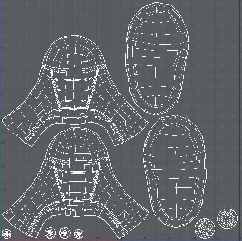 Shoes cartoon Low-poly 3D model_42