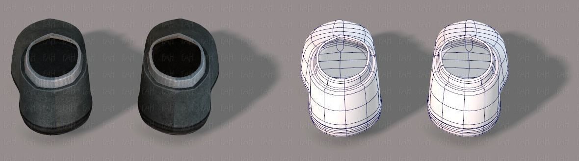 Shoes cartoon Low-poly 3D model_21