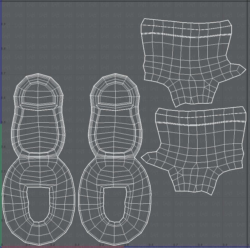 Shoes cartoon Low-poly 3D model_44