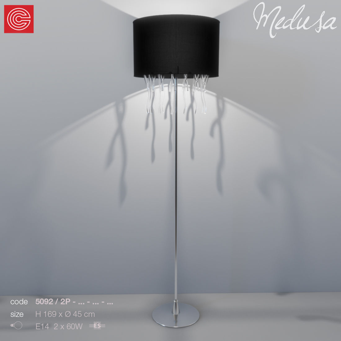 Floor Lamp medusa 5092 3D model_1
