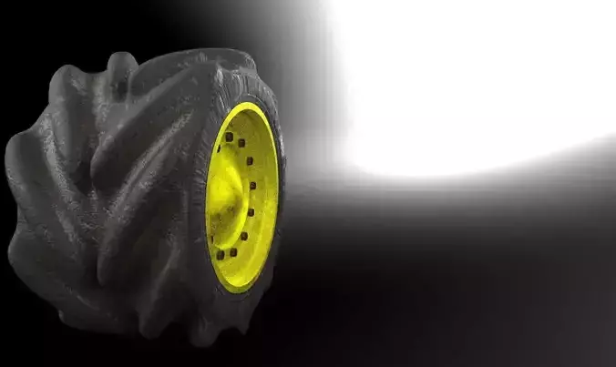 Truck Tyre with Rim and Textures