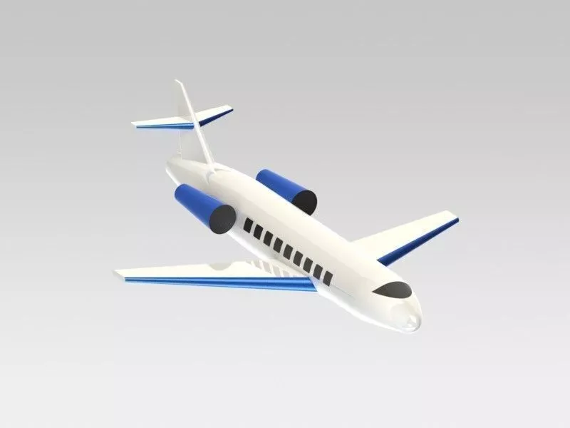 aeroplane airplane flying in sky Free 3D model