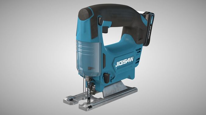 Jigsaw battery powered animation ready 3D model