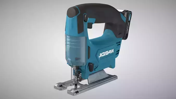 Jigsaw battery powered animation ready 3D model