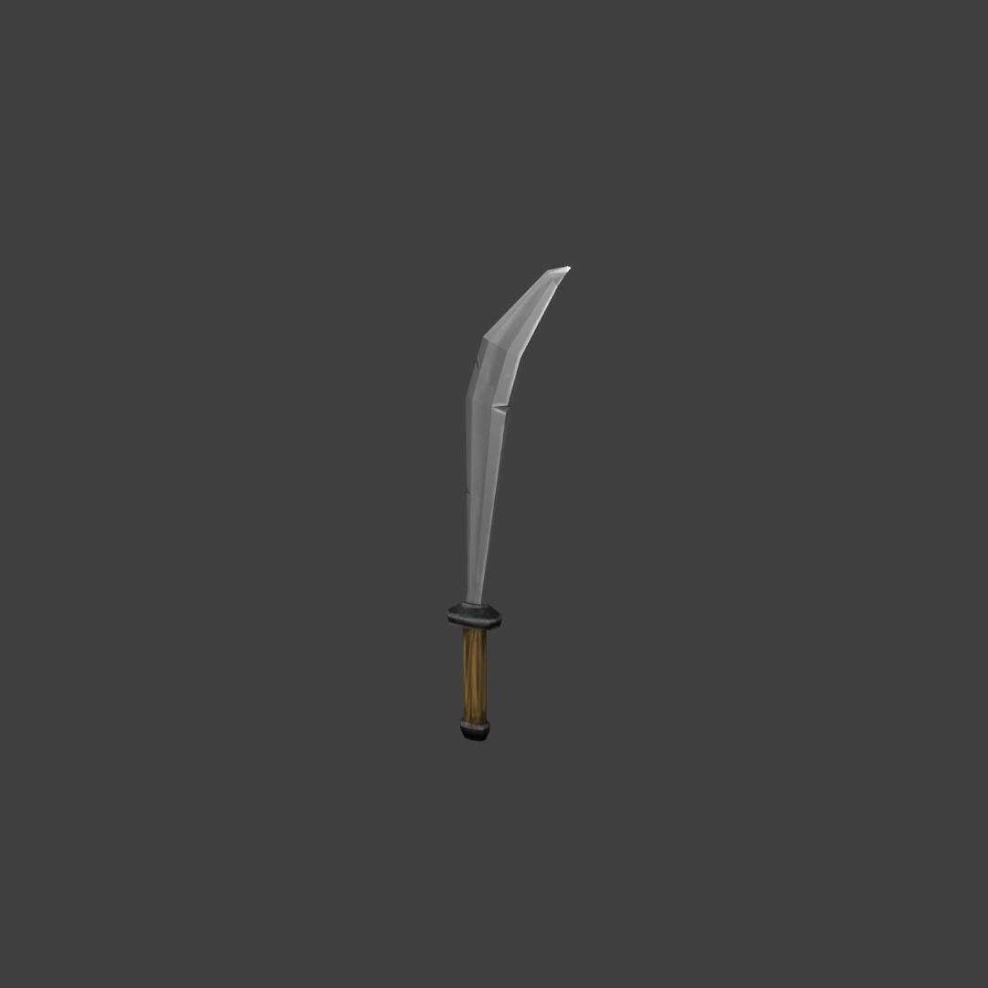 Pack sword shields LowPoly retro Low-poly 3D model_3