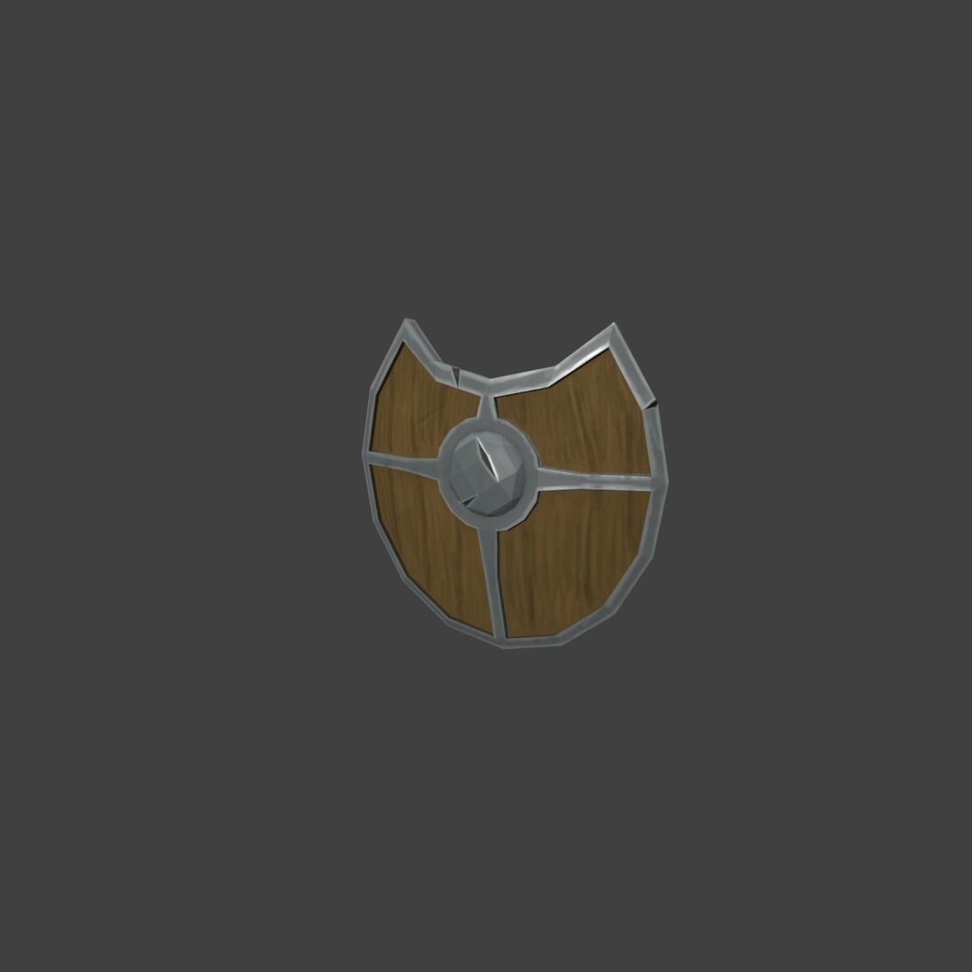 Pack sword shields LowPoly retro Low-poly 3D model_8