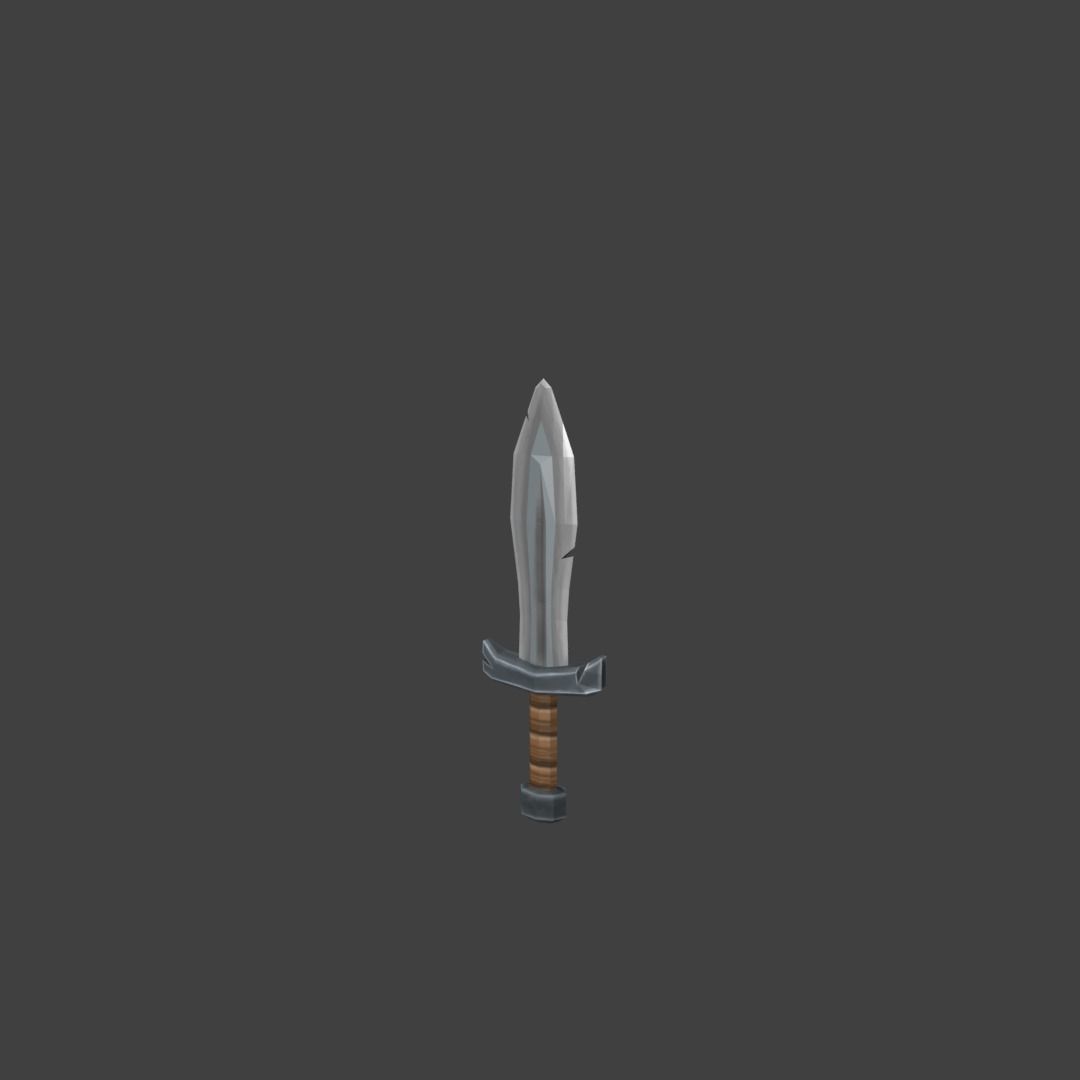 Pack sword shields LowPoly retro Low-poly 3D model_2