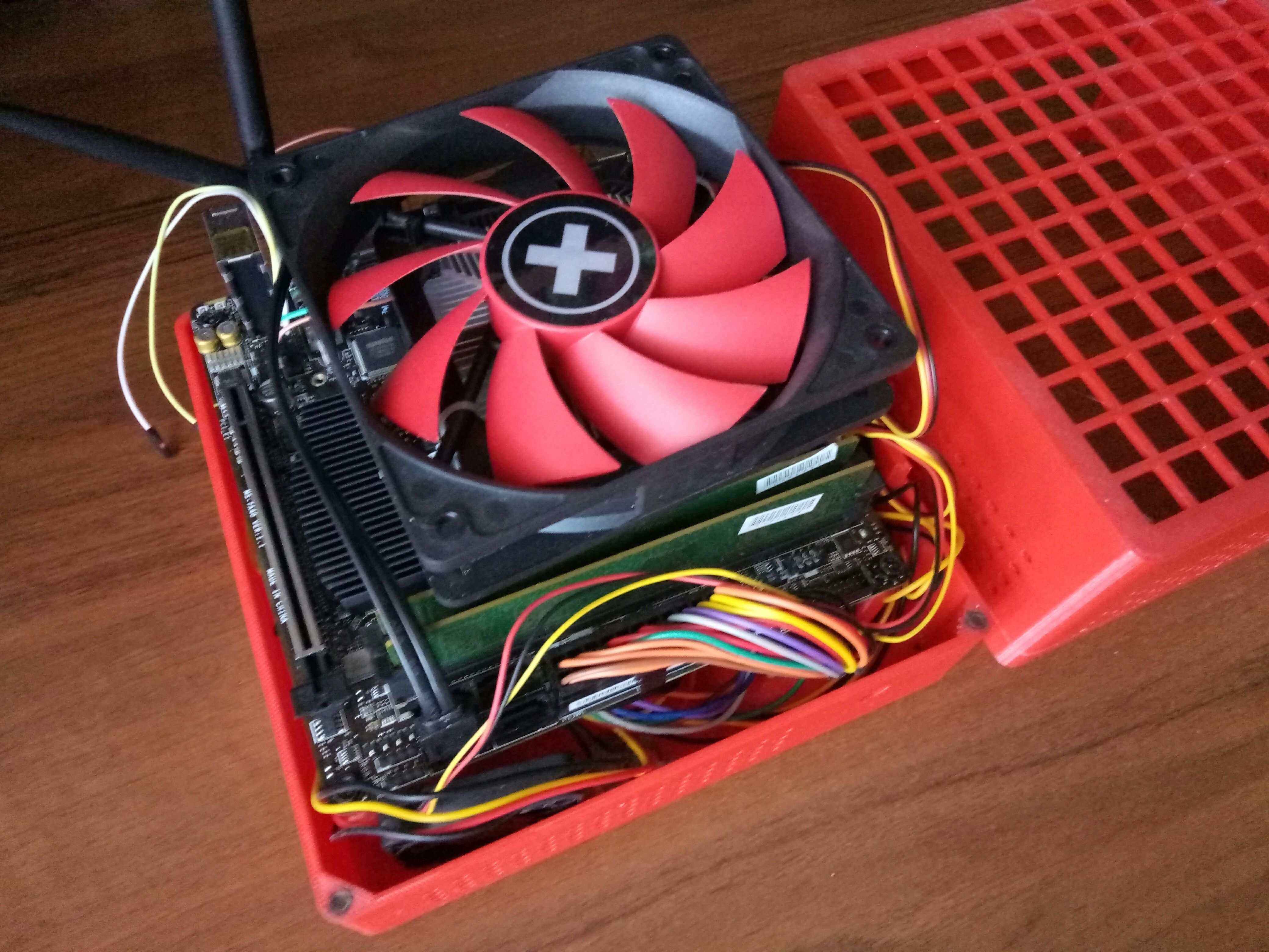 Mini-itx pc case 3D print model_6