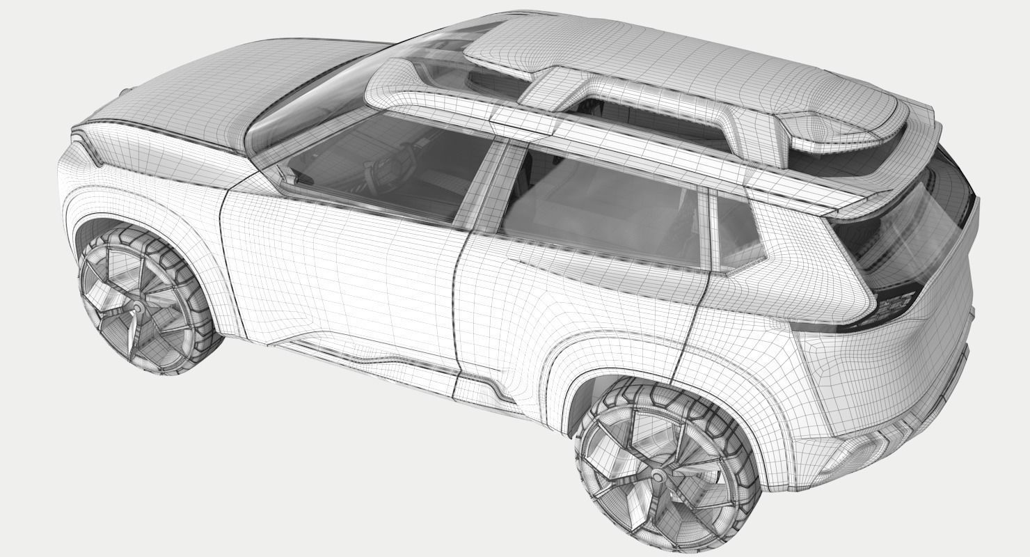 Nissan Xmotion Concept with interior 3D model_11