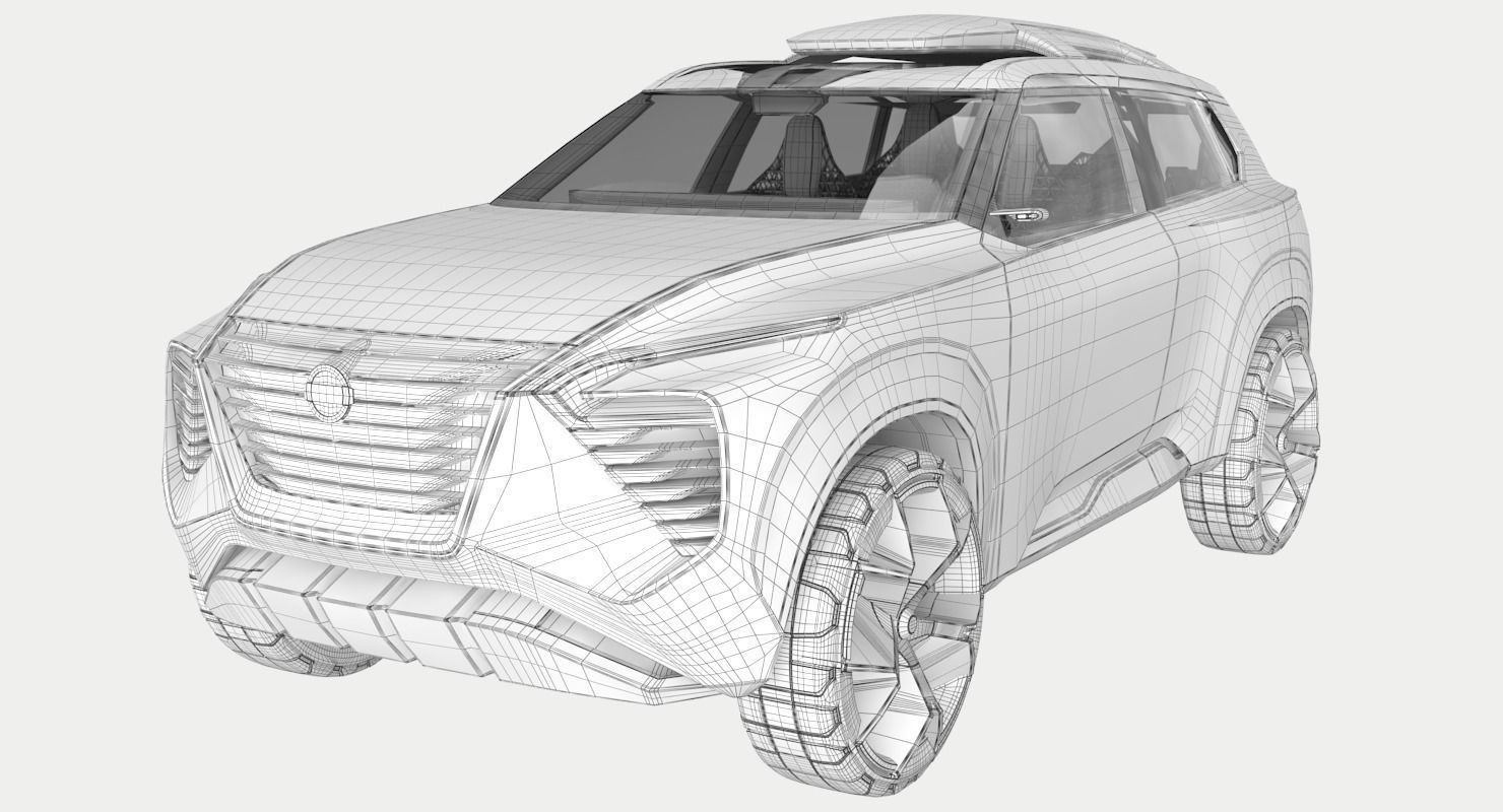 Nissan Xmotion Concept with interior 3D model_8