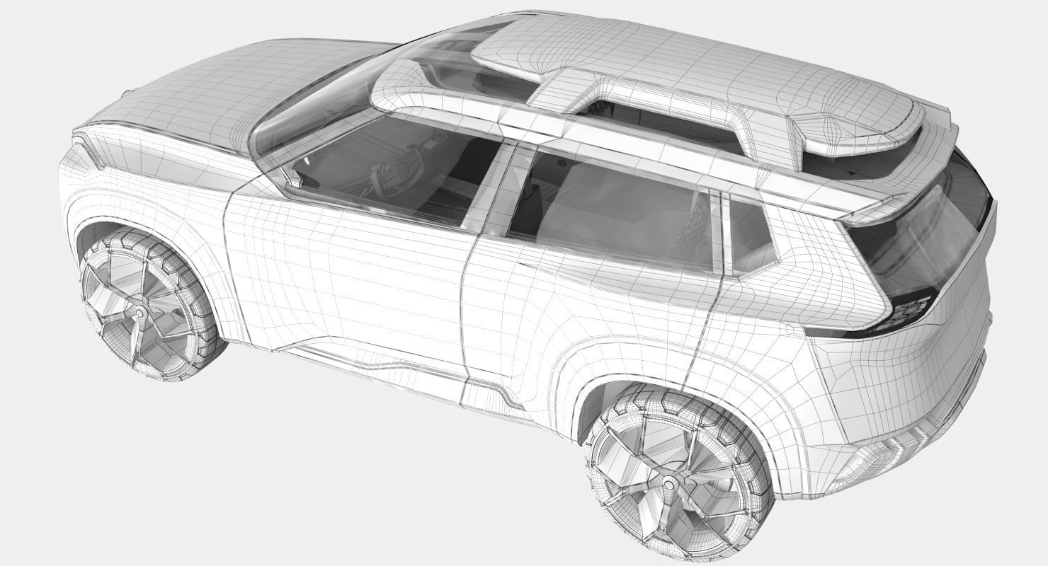 Nissan Xmotion Concept with interior 3D model_10