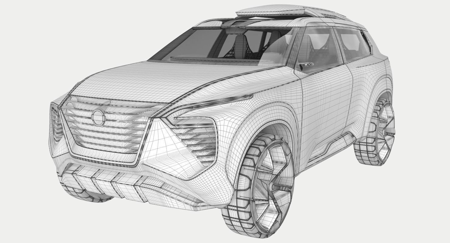 Nissan Xmotion Concept with interior 3D model_9