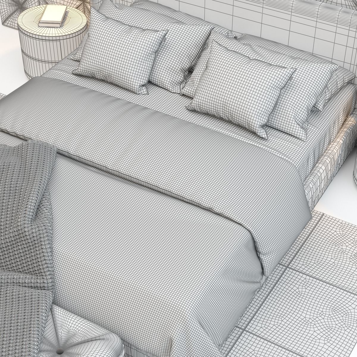 Classic Bedroom 3D model_14