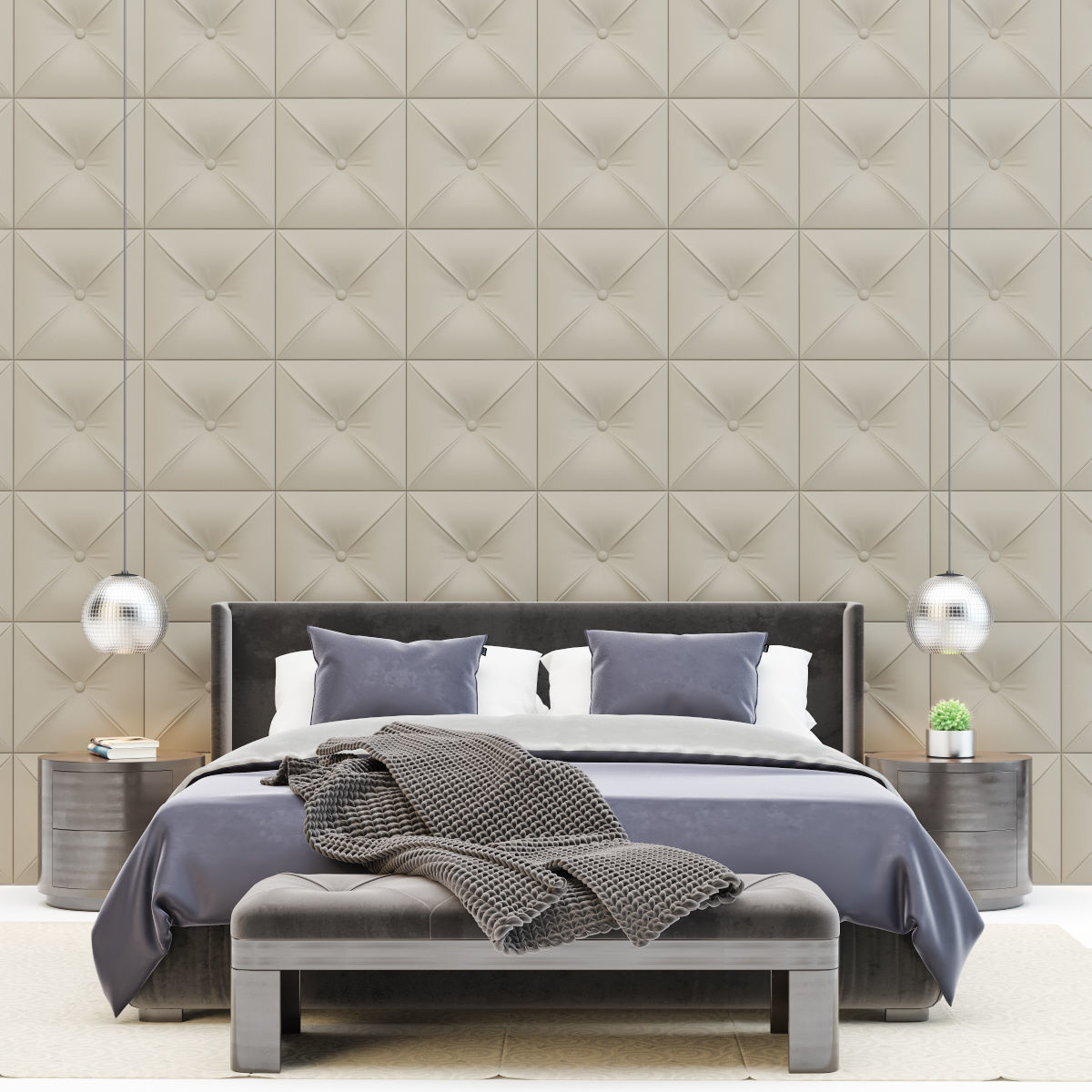 Classic Bedroom 3D model_2