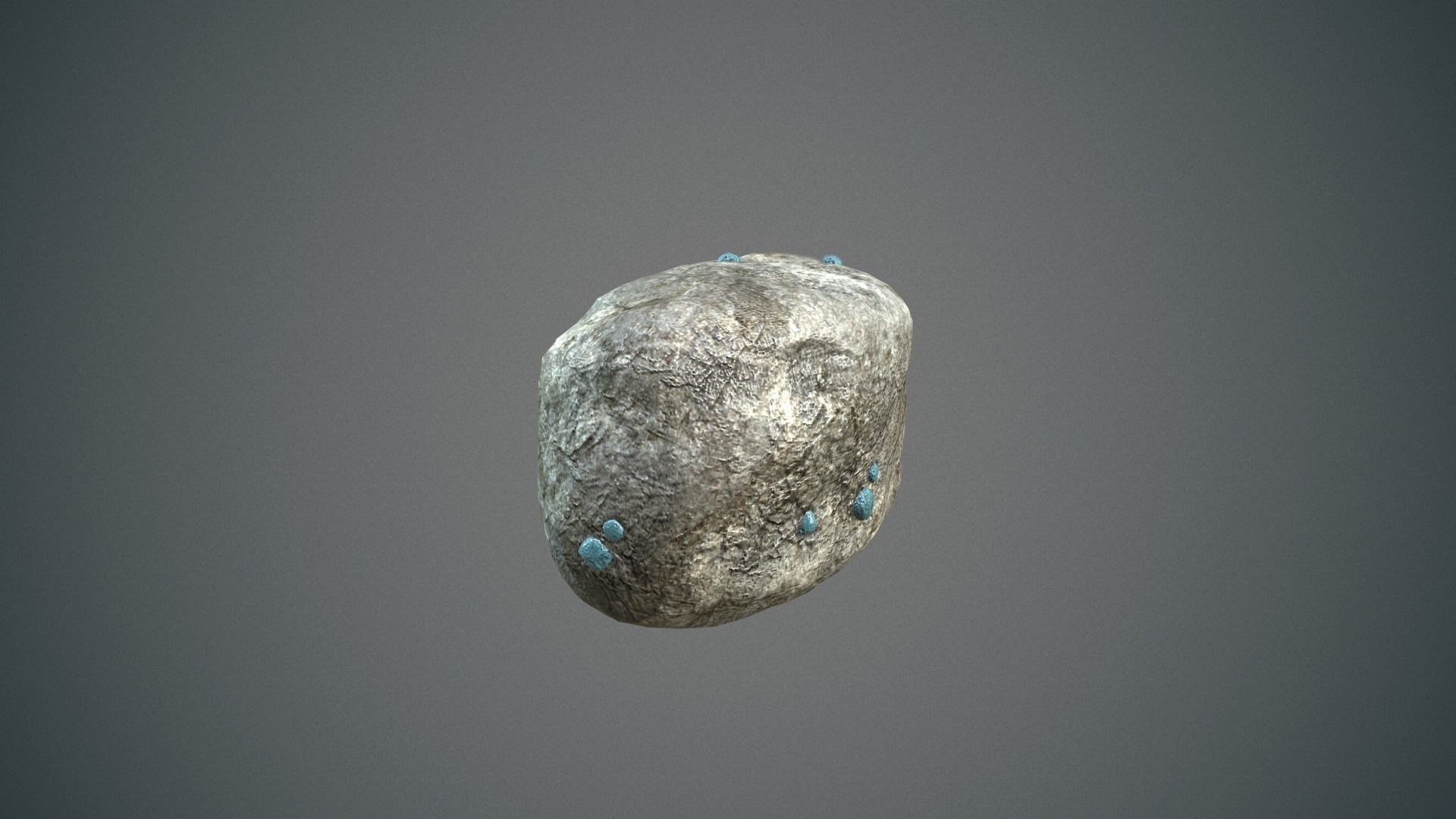 Rock mineral ore Low-poly 3D model_3