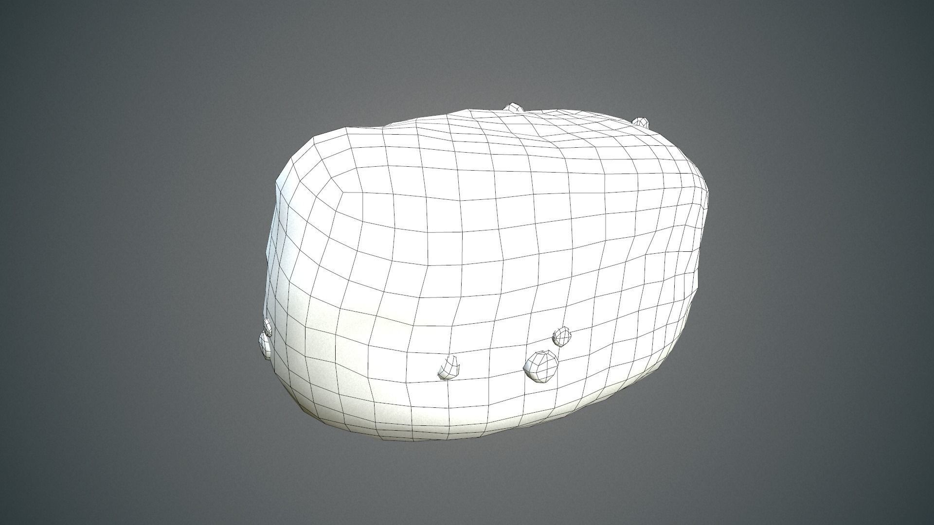 Rock mineral ore Low-poly 3D model_5