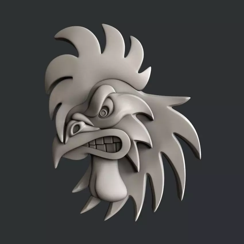 3d STL models for CNC rooster 3D model_0