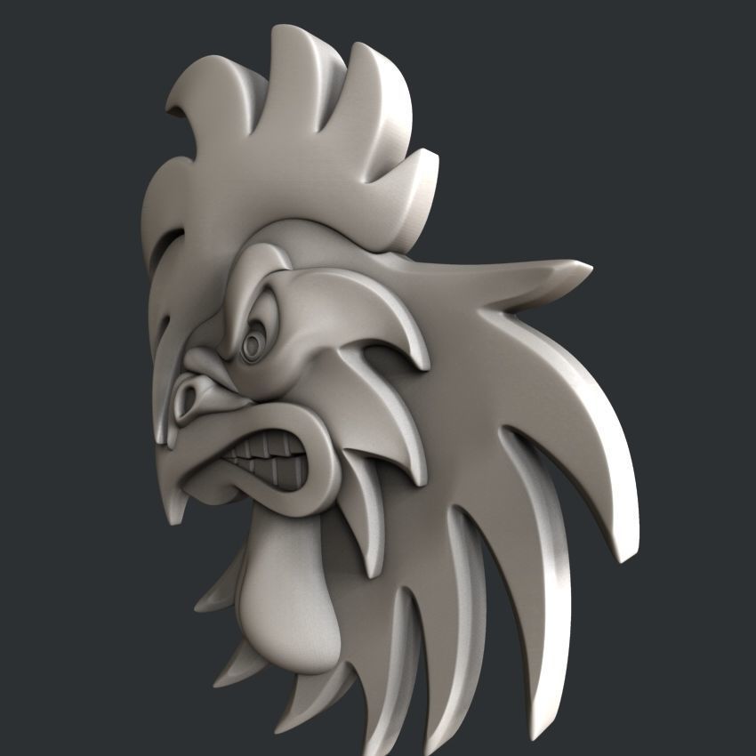 3d STL models for CNC rooster 3D model_2
