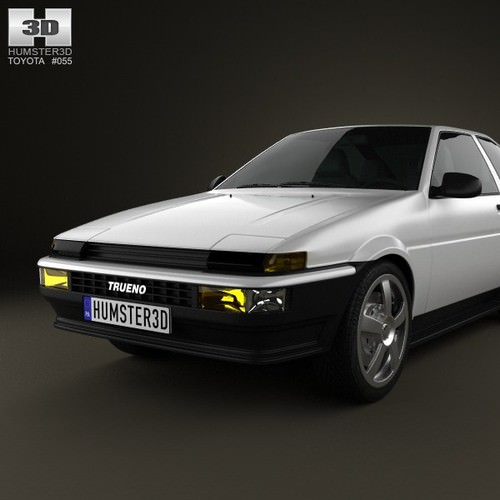 Toyota Sprinter Trueno AE86 3-door 1985 3D Model MAX OBJ ...