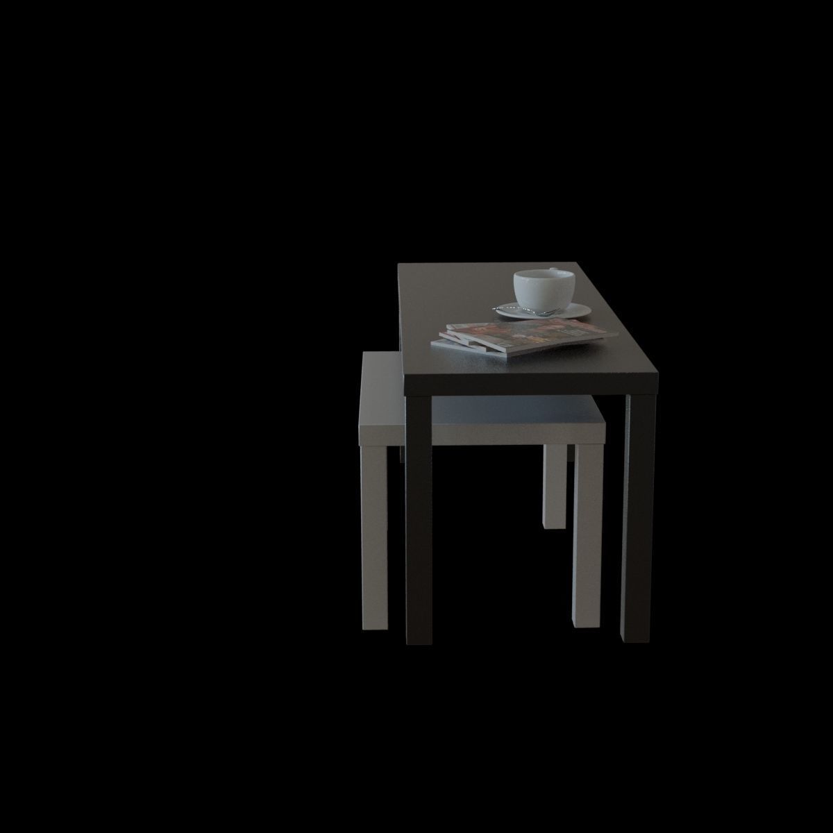 lack nesting table 3D model_5