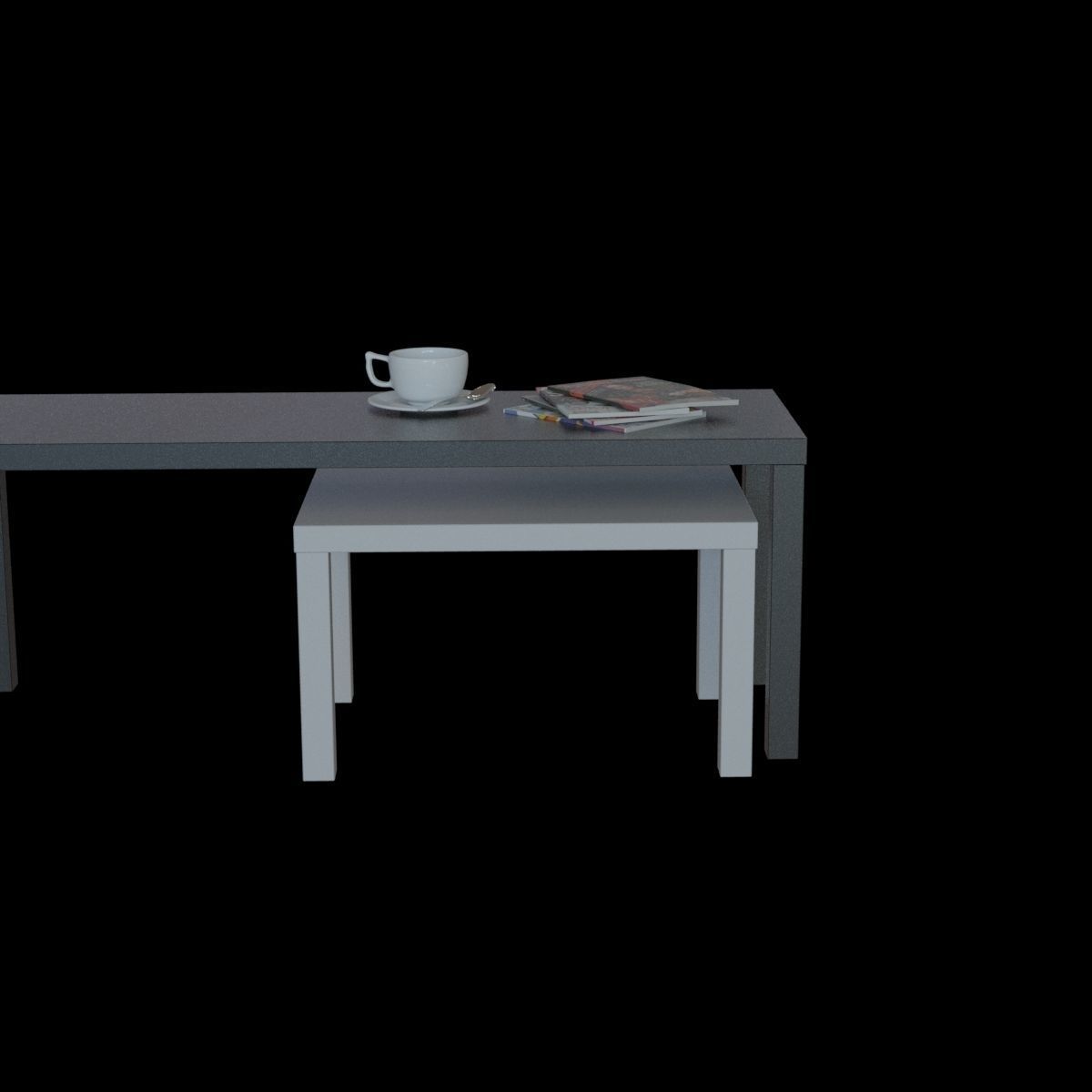 lack nesting table 3D model_4