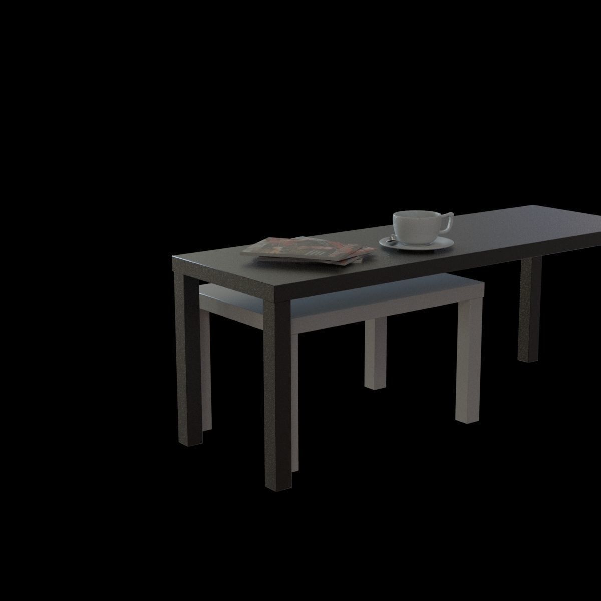 lack nesting table 3D model_8