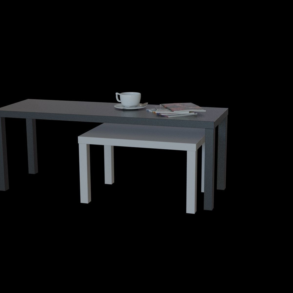 lack nesting table 3D model_1