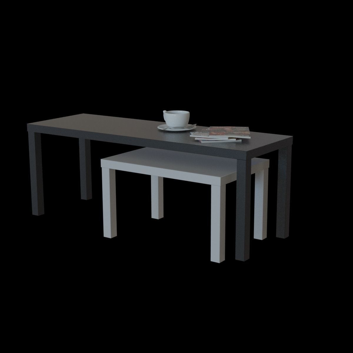lack nesting table 3D model_2