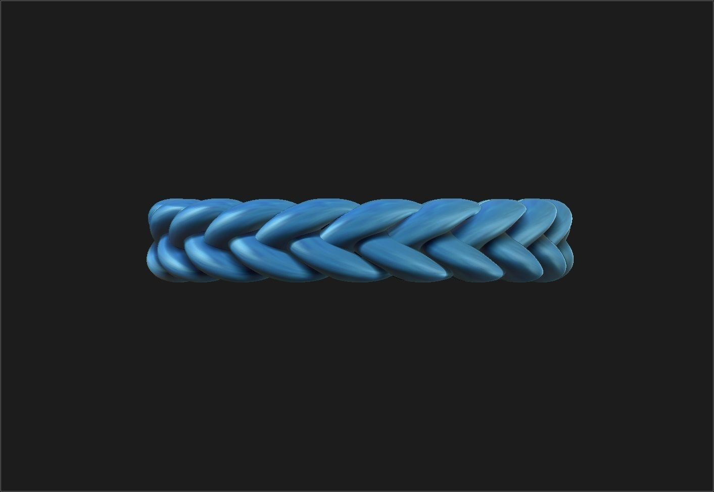 Braid Ring 3D print model_3