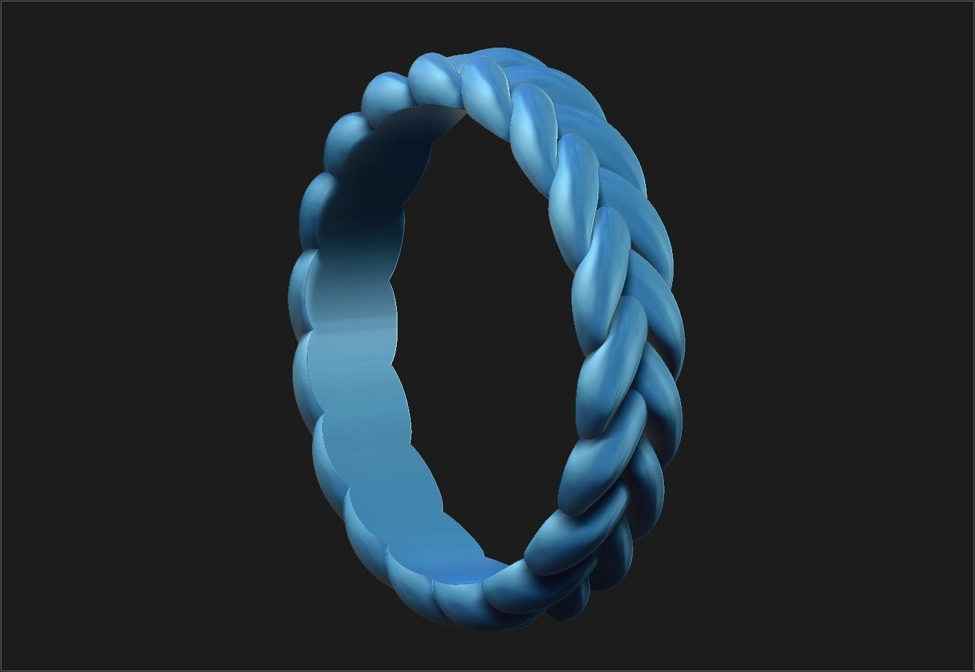 Braid Ring 3D print model_4