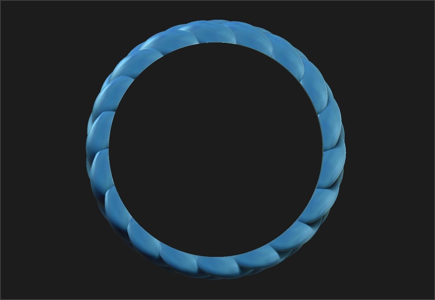 Braid Ring 3D print model_2