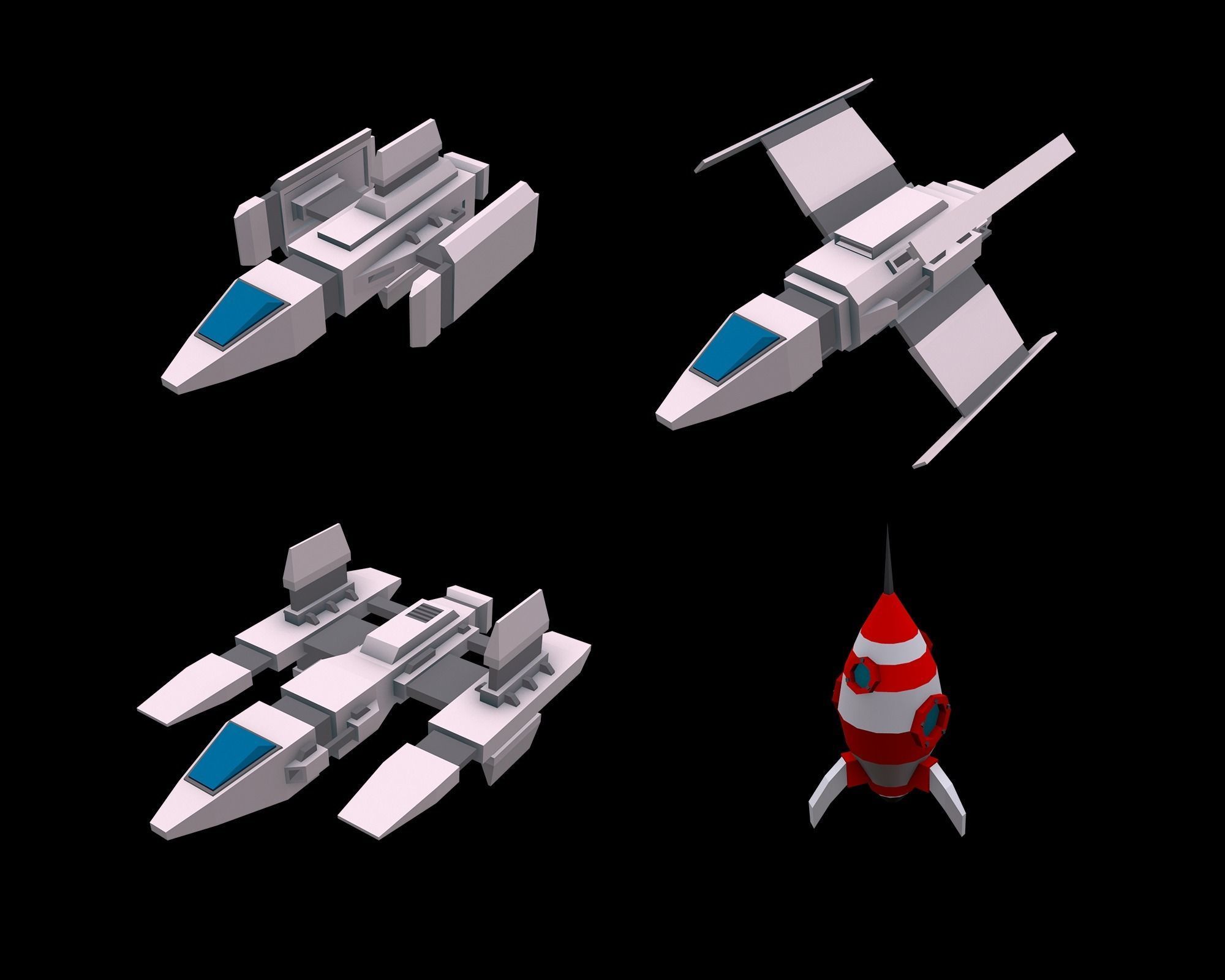 Low Poly Space Low-poly 3D model_3