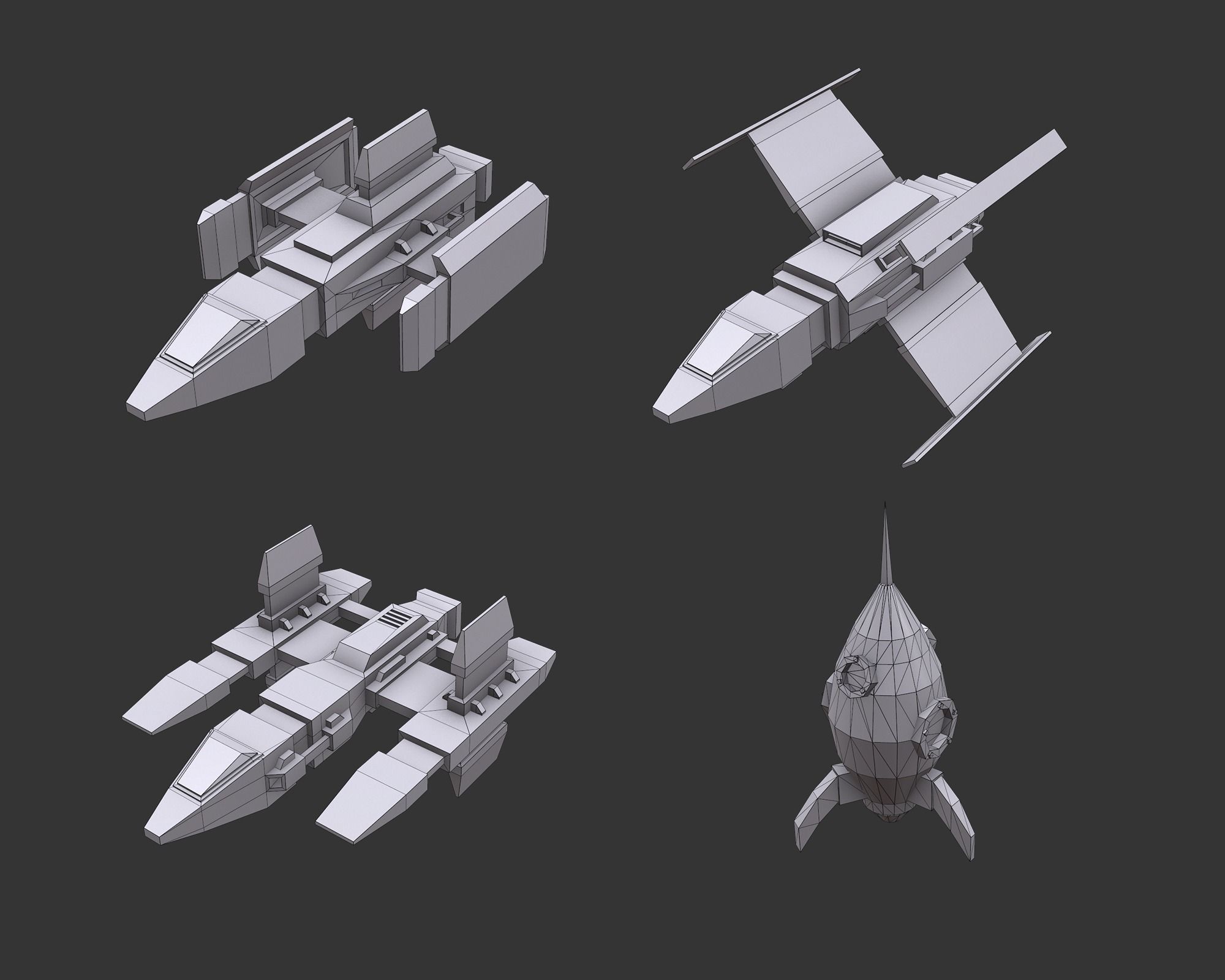 Low Poly Space Low-poly 3D model_4