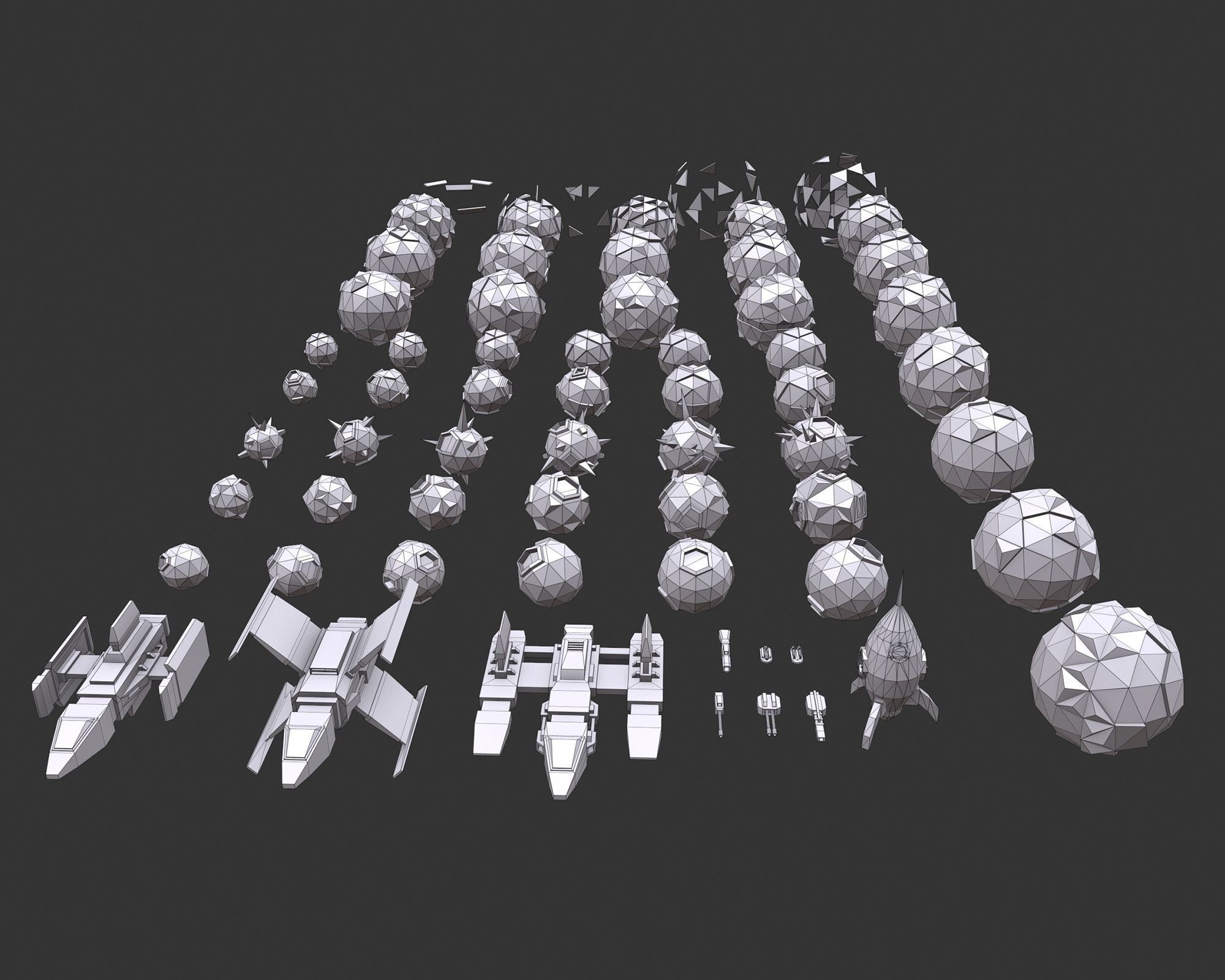 Low Poly Space Low-poly 3D model_7