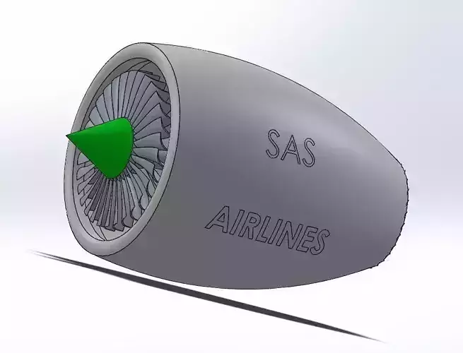 Jet Engine Design with Solidworks2016  3D model