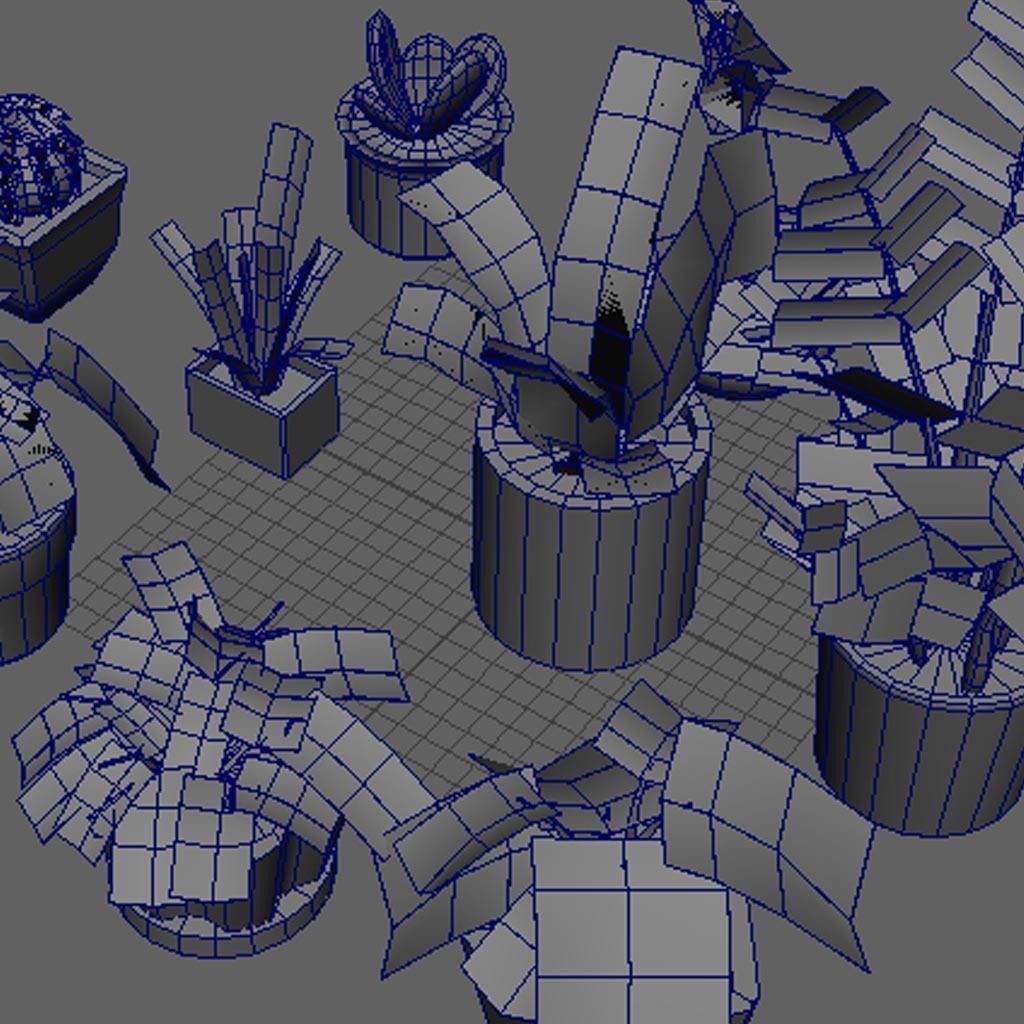 Indoor Plant Pack Low Poly Low-poly 3D model_3