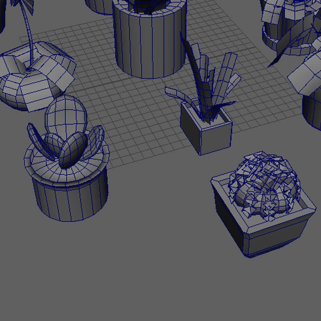 Indoor Plant Pack Low Poly Low-poly 3D model_7