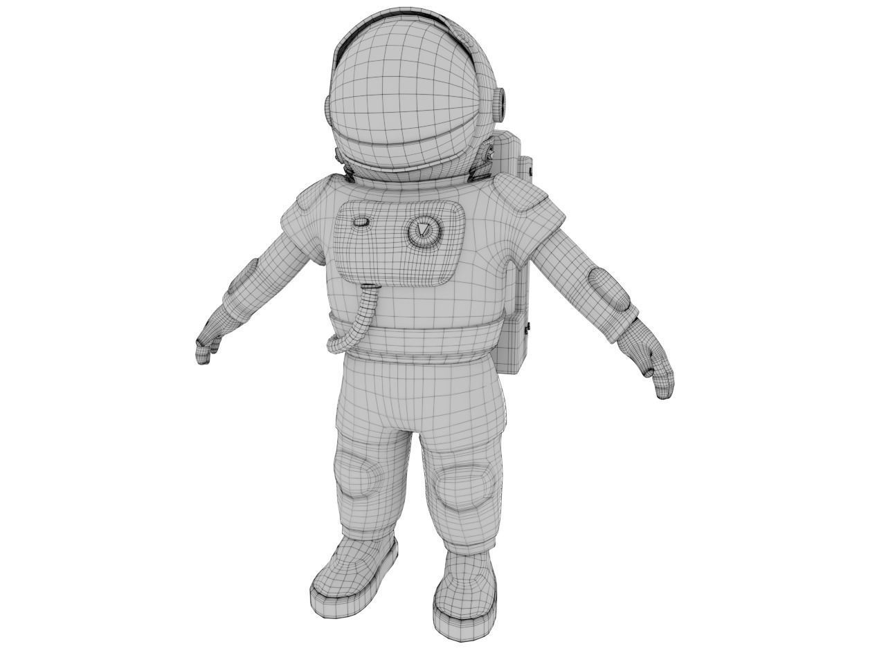 CARTOON  ASTRONAUT 3D model_3