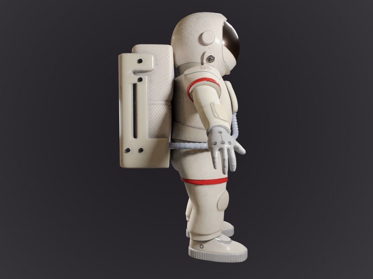 CARTOON  ASTRONAUT 3D model_2