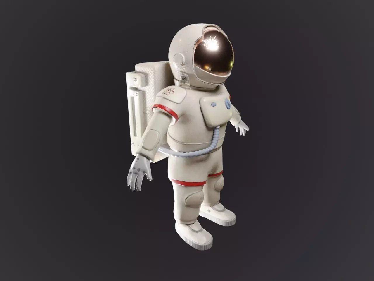 CARTOON  ASTRONAUT 3D model_0