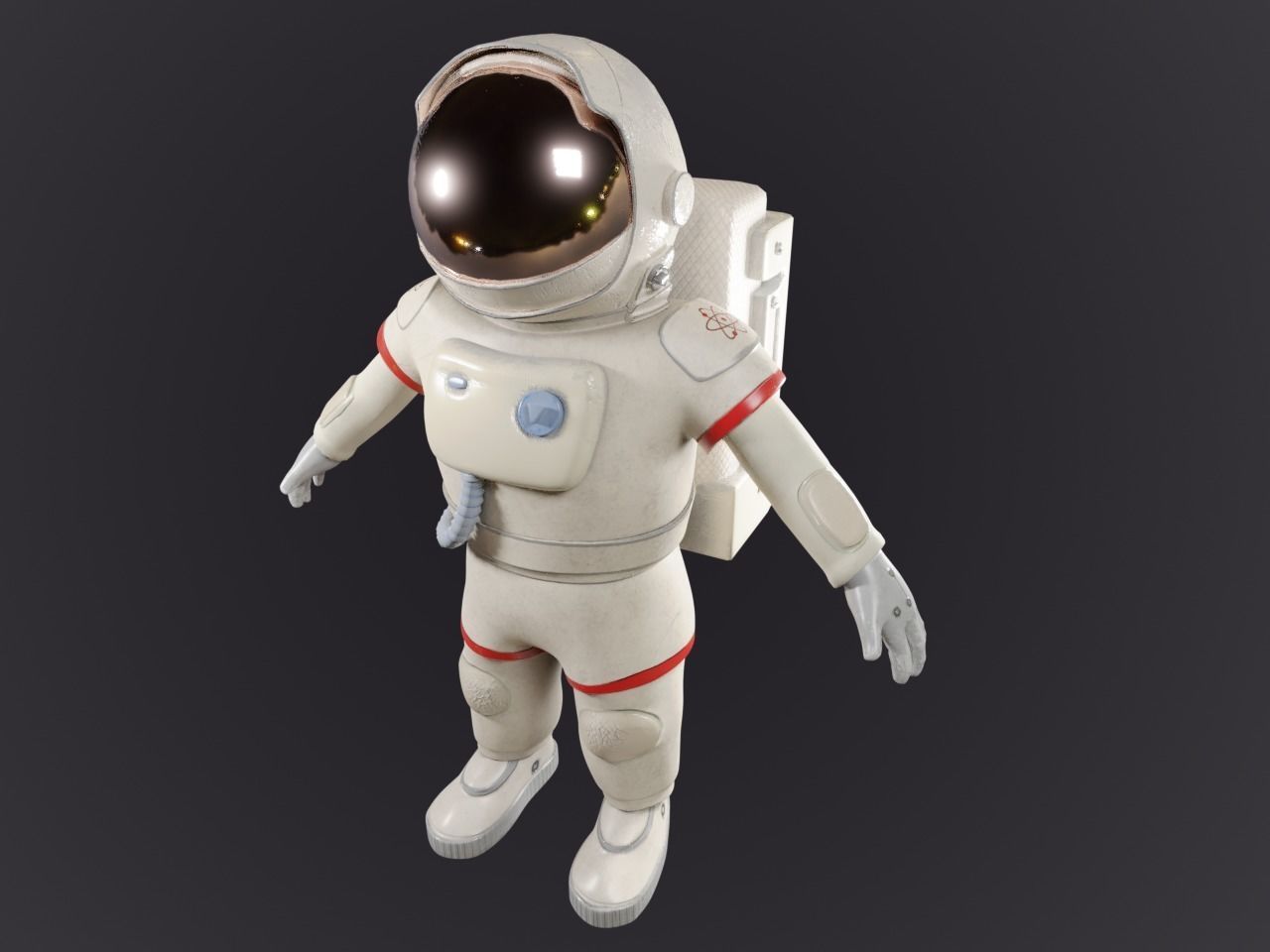 CARTOON  ASTRONAUT 3D model_1