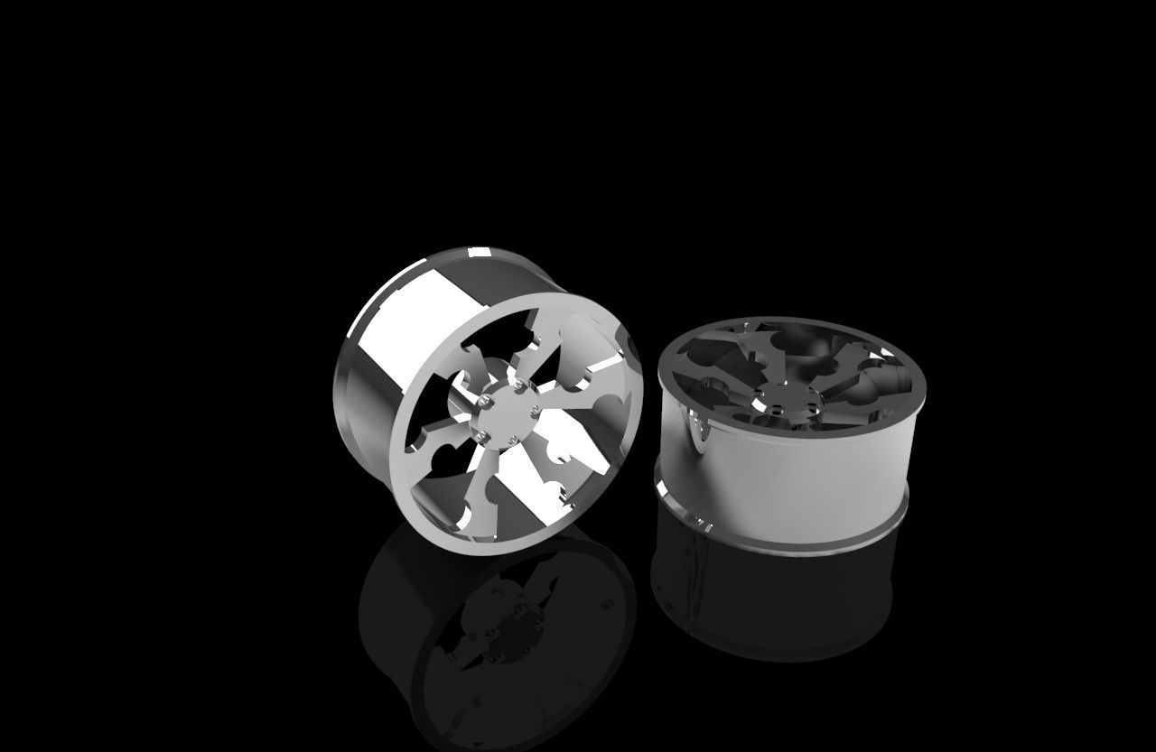 Rim2 silver wheel Free 3D model_1