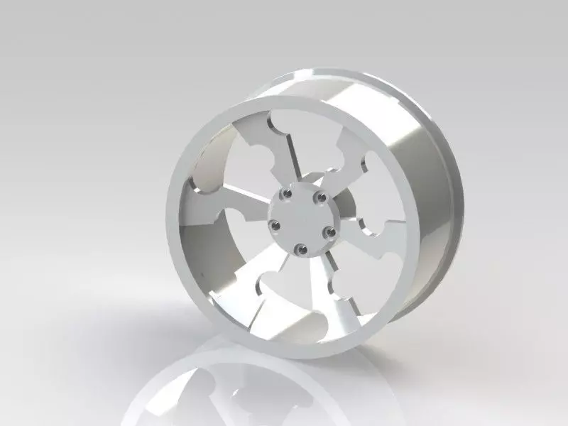 Rim2 silver wheel Free 3D model_0