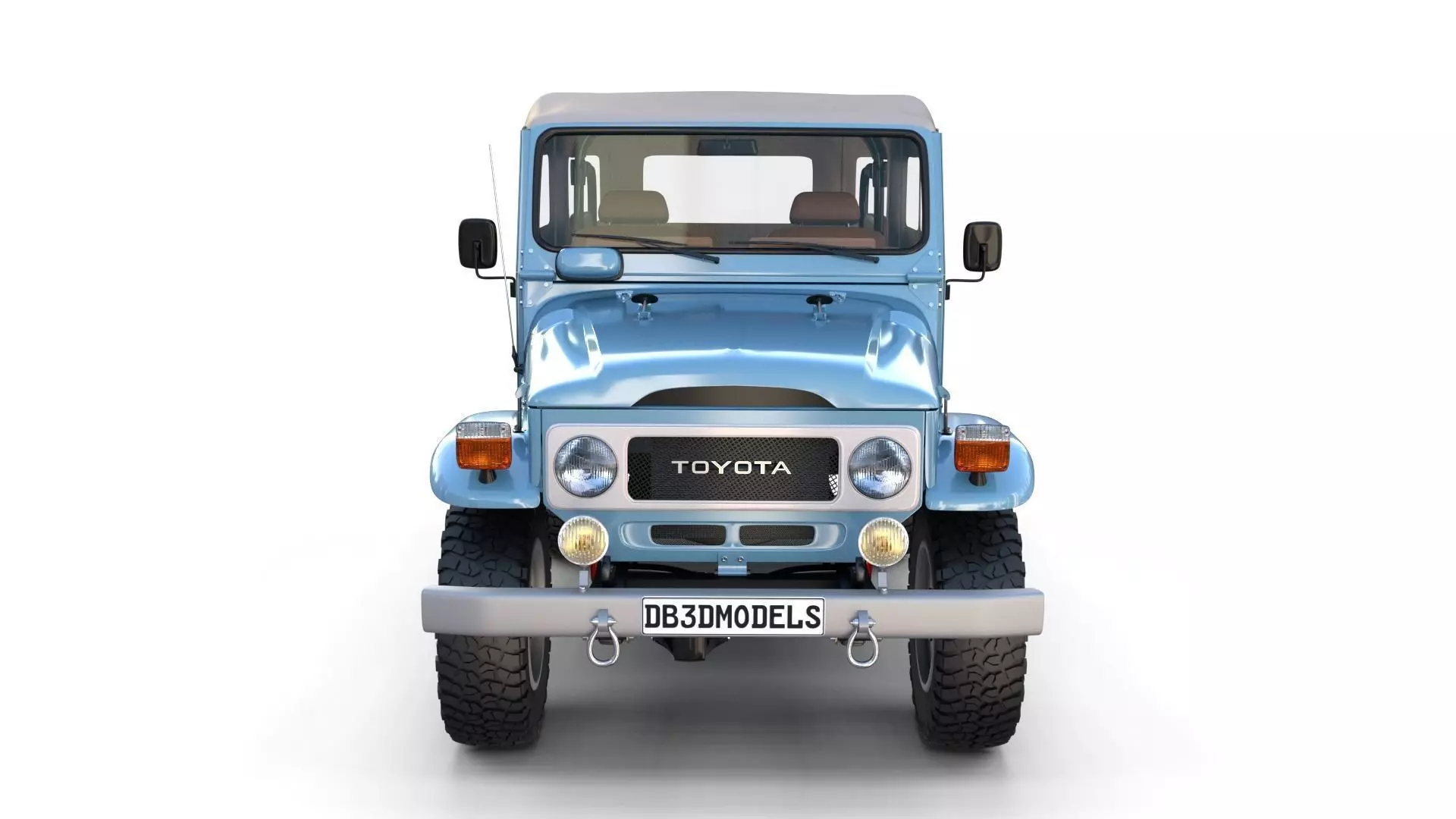Land Cruiser FJ 40 Soft Top with interior 3D model