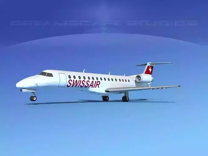 Embraer ERJ-140 Swissair 3D model