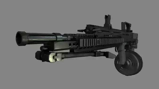 L86 Light Machine Gun  Low-poly 3D model
