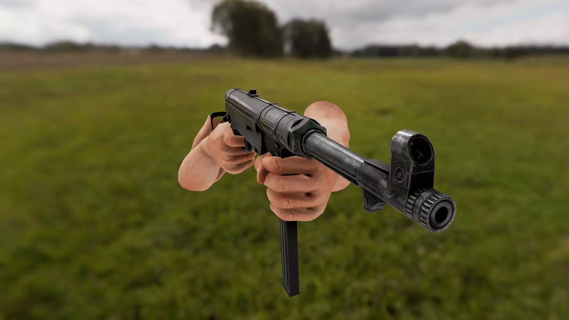 Animated FPS MP40 Pack Low-poly 3D model_0