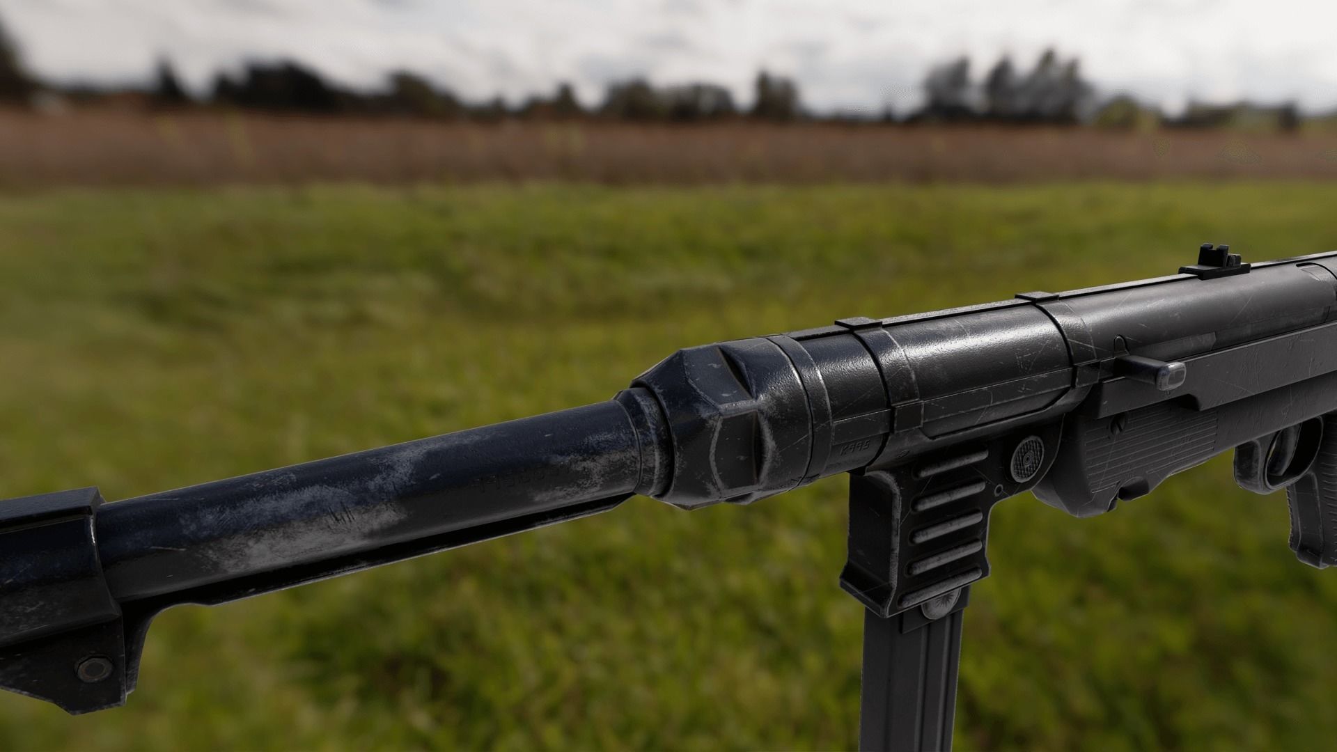 Animated FPS MP40 Pack Low-poly 3D model_4