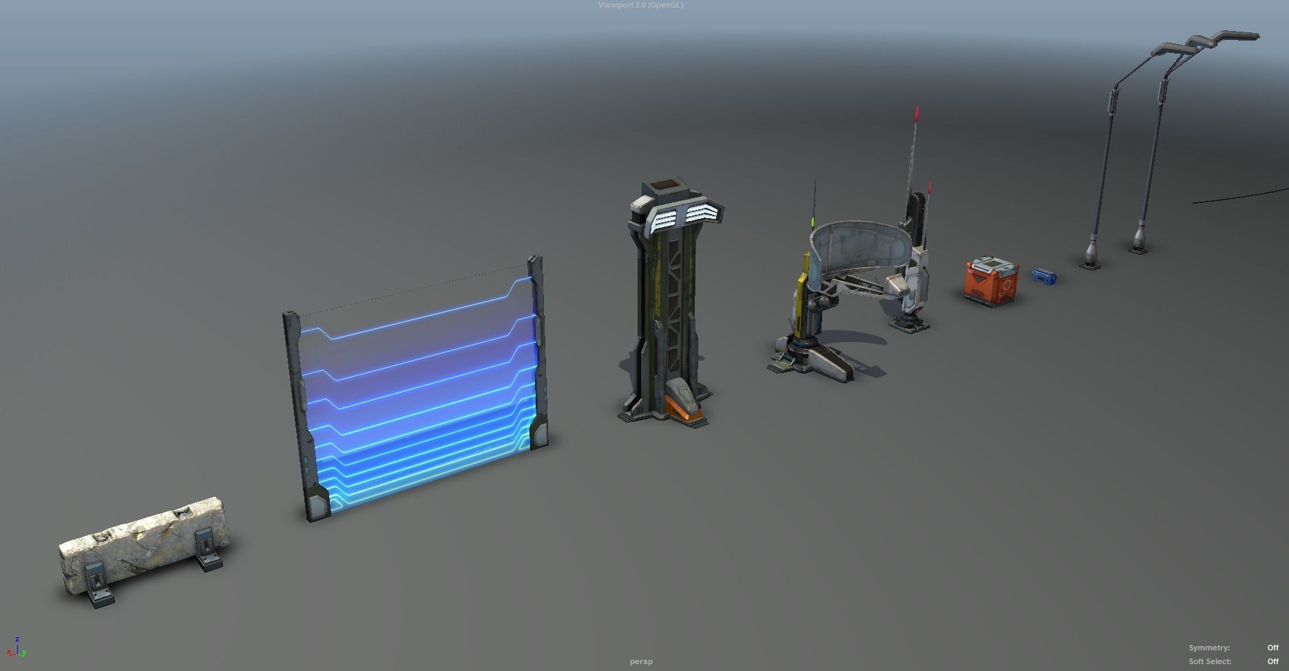 Sci - Fi Props Exterior Pack Low-poly 3D model_32