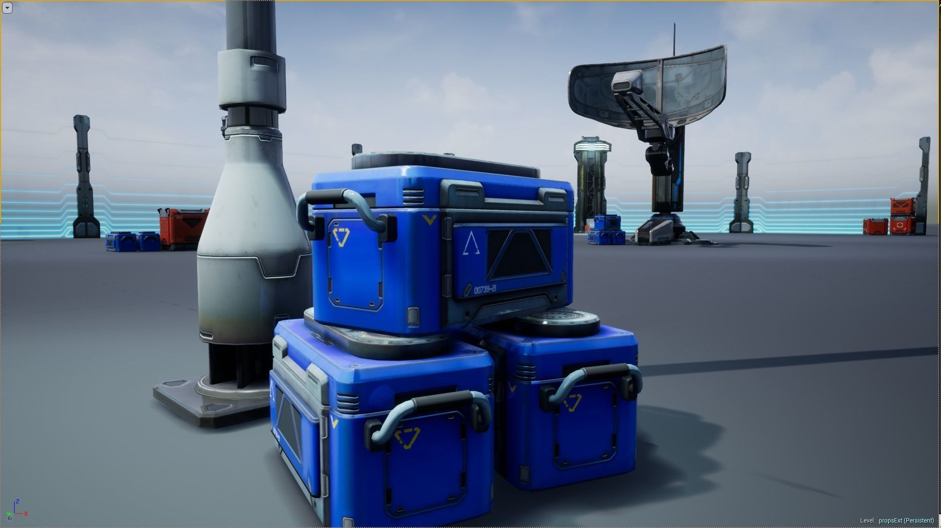 Sci - Fi Props Exterior Pack Low-poly 3D model_6